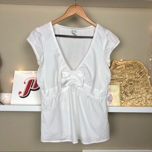 Anthropologie Odielle Top Bows Blouse